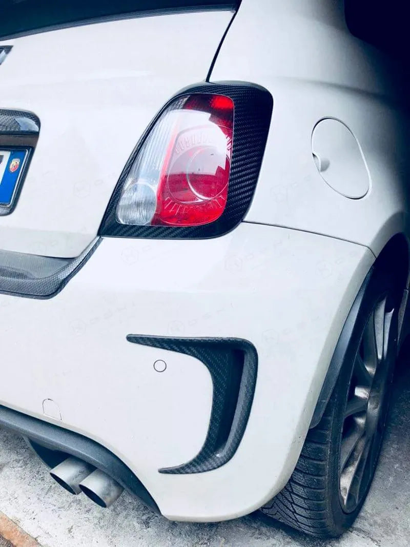 Abarth 500 Rear Light Cover - Carbon Fibre - Abarth Tuning