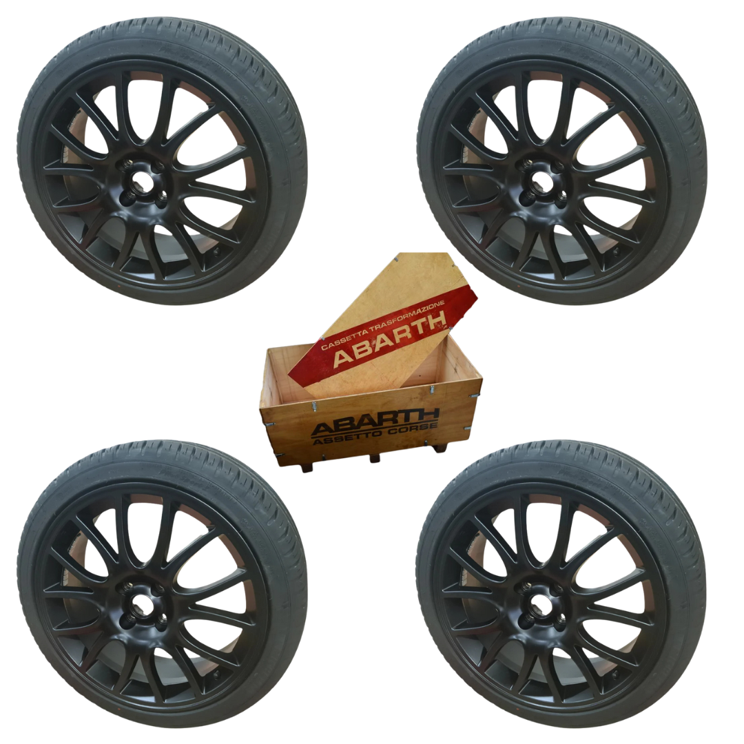 Genuine Abarth 17" Matt Black Alloy Wheel & Tyre Kit - 500 Abarth
