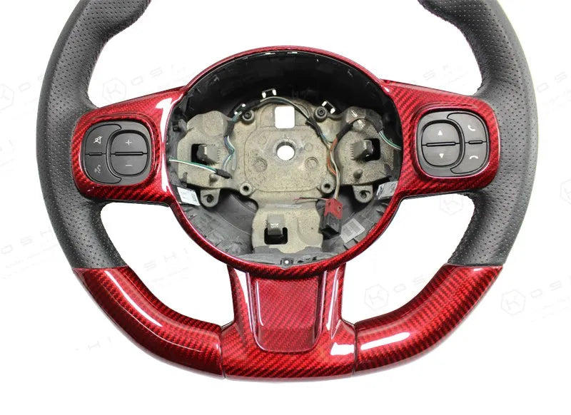 Abarth 595 Steering Wheel Trim - Carbon Fibre - Abarth Tuning