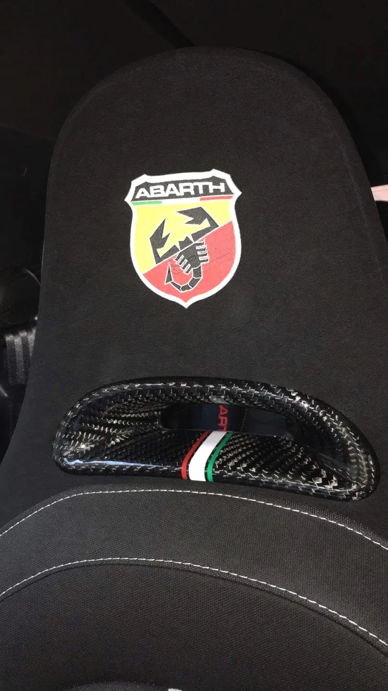 Abarth 500 / 595 / 695 Headrest Insert - Carbon Fibre - Abarth Tuning