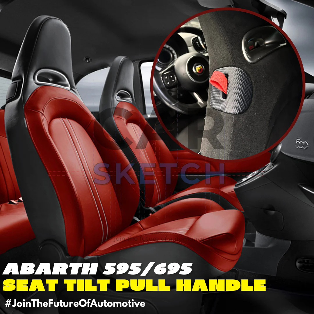 Abarth Seat Tilt Pull Handles Pair for Original Seats By Car Sketch - Abarth Tuning