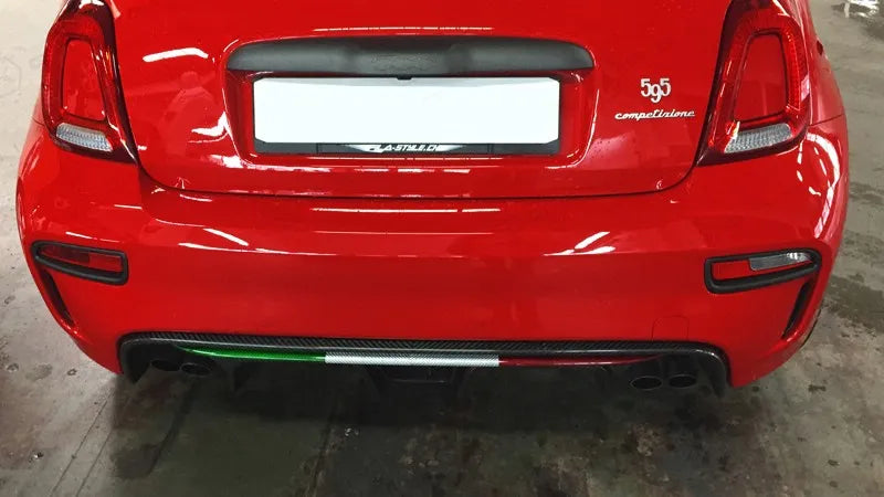Abarth 595 2016> Rear Diffuser Lip Cover - Carbon Fibre - Abarth Tuning