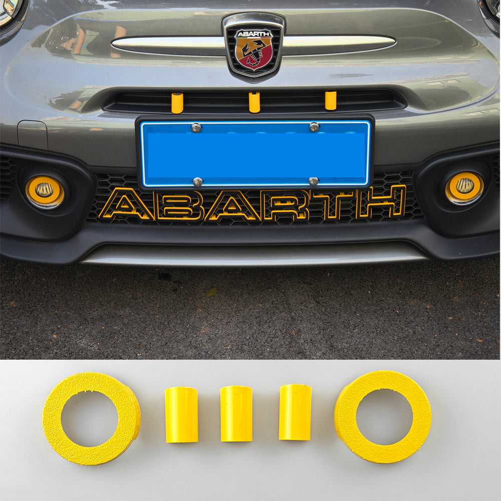 Abarth 500 / 595 / 695 Front Intake Grill Covers & Fog Lamp Covers - Abarth Tuning
