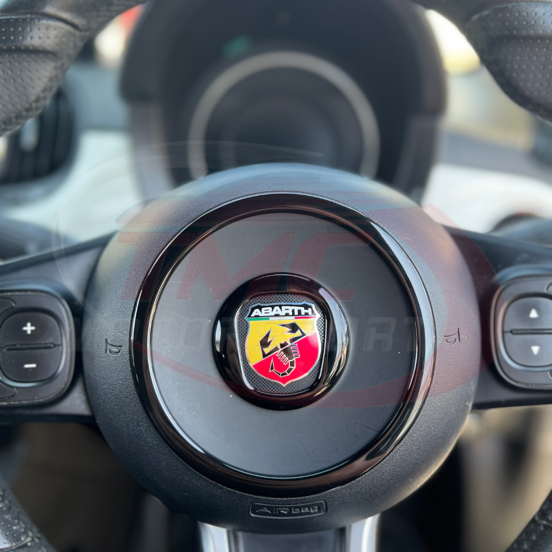 Abarth steering online wheel badge