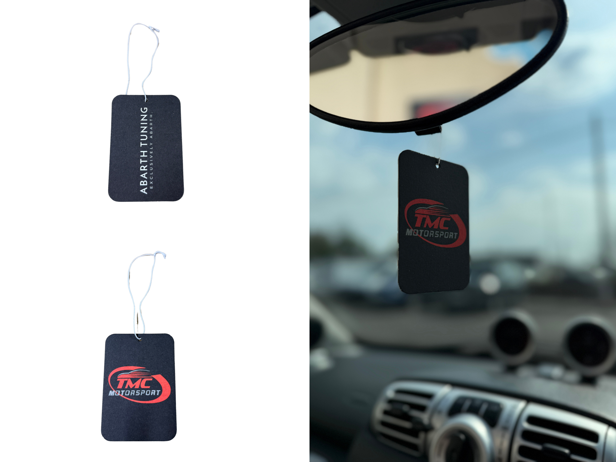 TMC Motorsport X Abarth Tuning Air Freshener – Black Ice Fragrance - Abarth Tuning