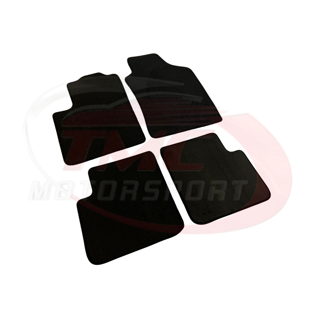 Abarth 500 / 595 / 695 Carpet Mats without Coloured Border - Left Hand Drive - Black or Red - Abarth Tuning