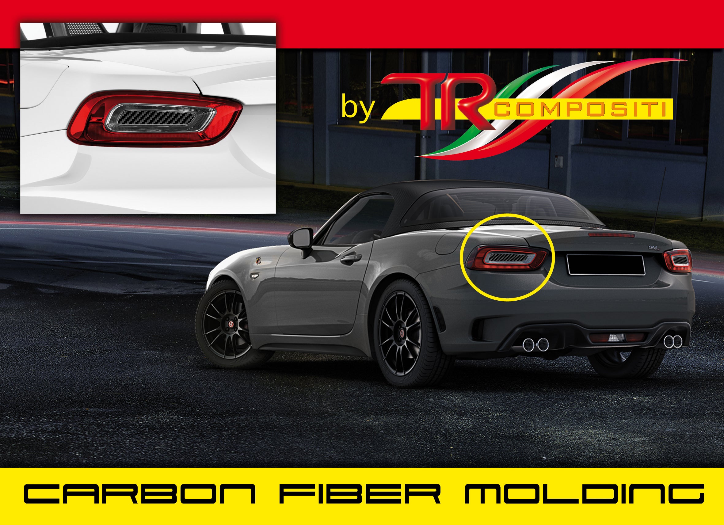 Abarth 124 Central Tail Light Trim - Pair - Abarth Tuning
