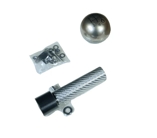 Genuine Abarth Gear Knob, 5 Speed, Silver, Carbon Fibre and Aluminium - 500 Abarth Turismo - Unboxed - Abarth Tuning