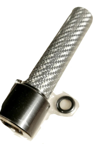 Genuine Abarth Gear Knob, 5 Speed, Silver, Carbon Fibre and Aluminium - 500 Abarth Turismo - Unboxed - Abarth Tuning