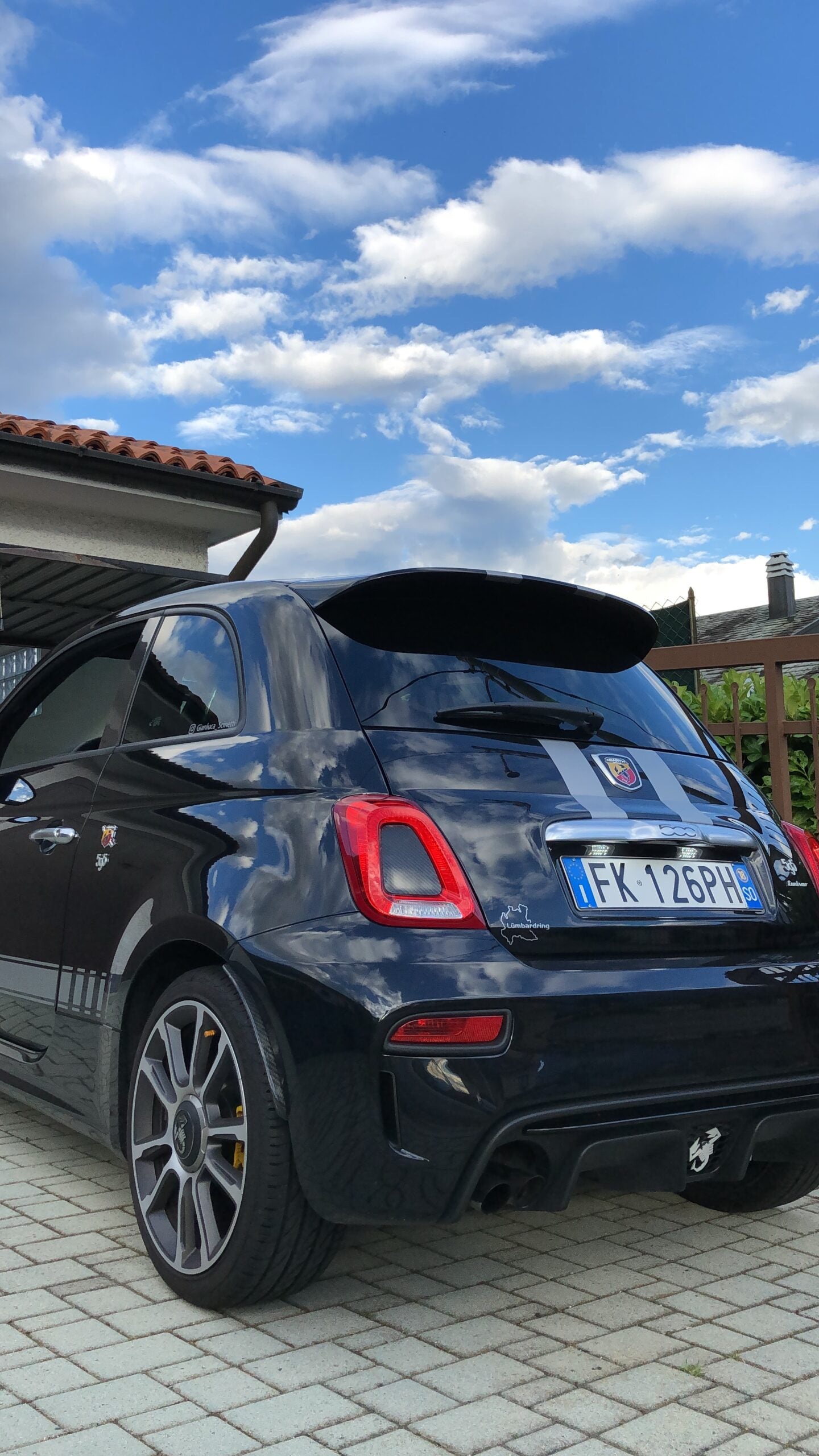 Abarth 595/695 Series 4 Cars Only Central Tail Light Trim - Pair - Abarth Tuning