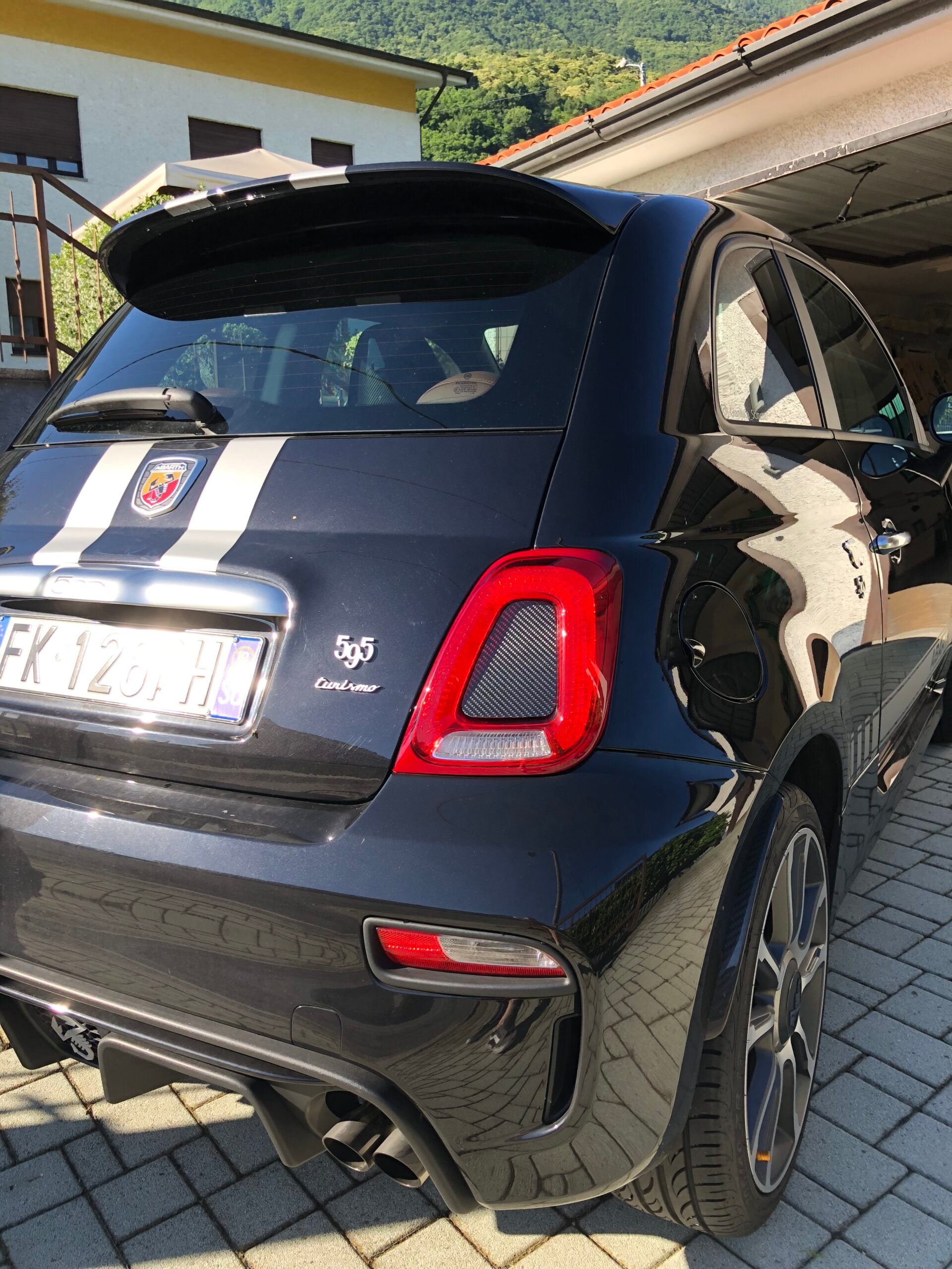 Abarth 595/695 Series 4 Cars Only Central Tail Light Trim - Pair - Abarth Tuning