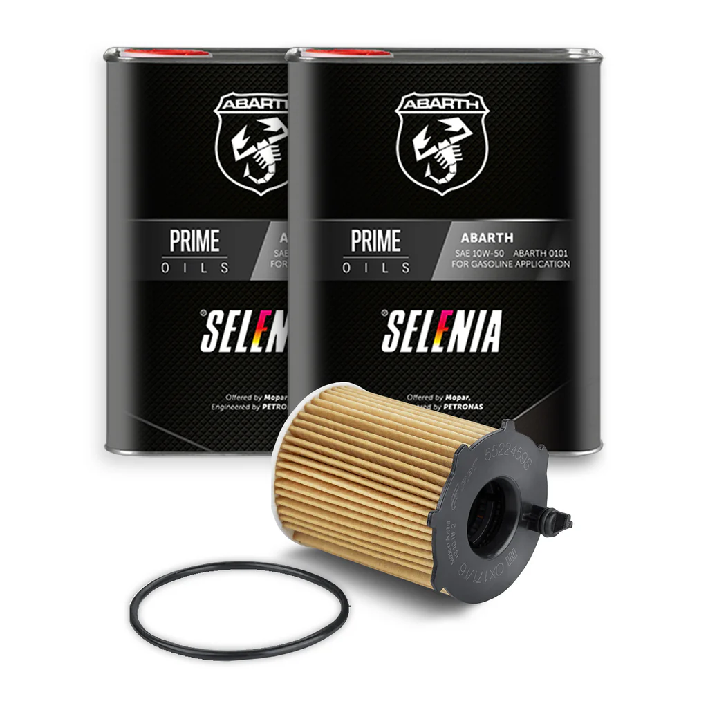 Genuine Abarth 500 / 595 / 695 Selenia Oil 10w50 Pack w/ Oil Filter - Abarth Tuning