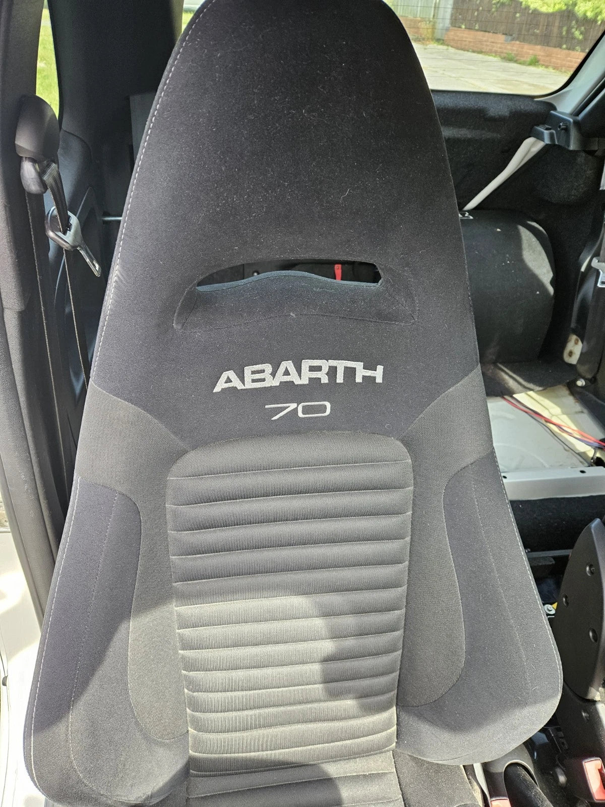 Used Genuine Abarth Sabelt 70 GT Alcantara Front Seats Only - Abarth Tuning