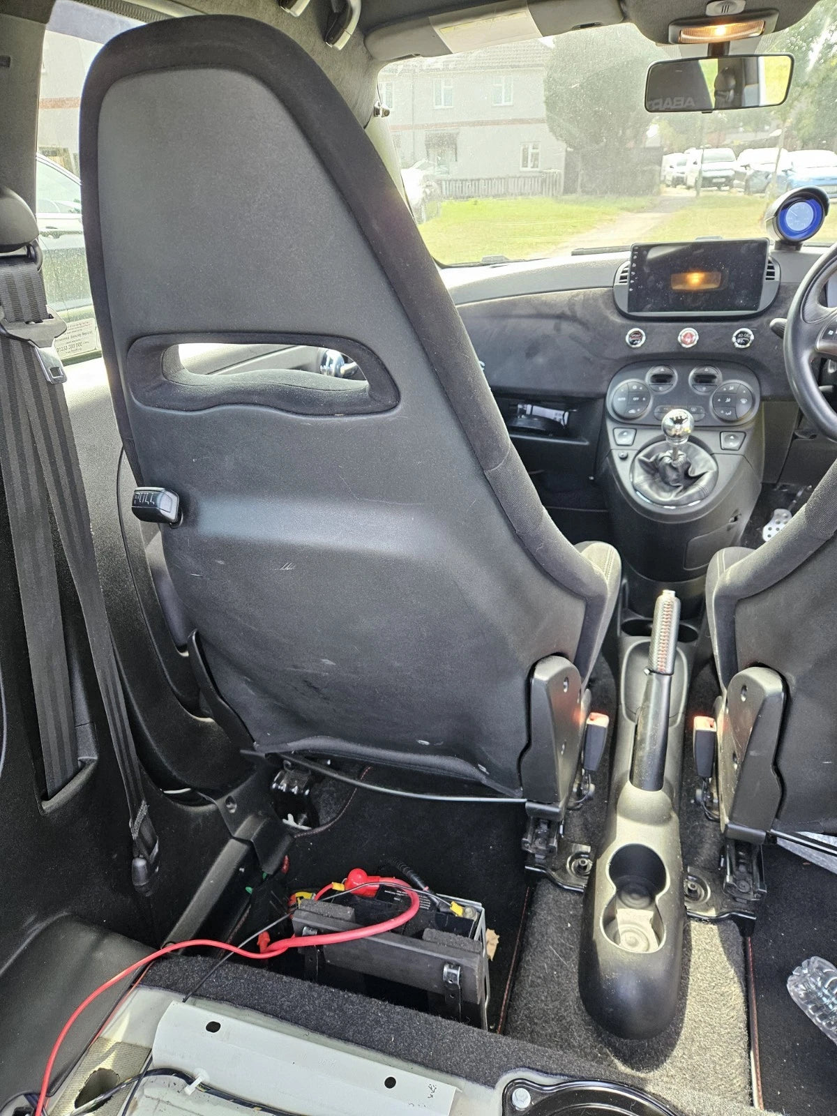 Used Genuine Abarth Sabelt 70 GT Alcantara Front Seats Only - Abarth Tuning