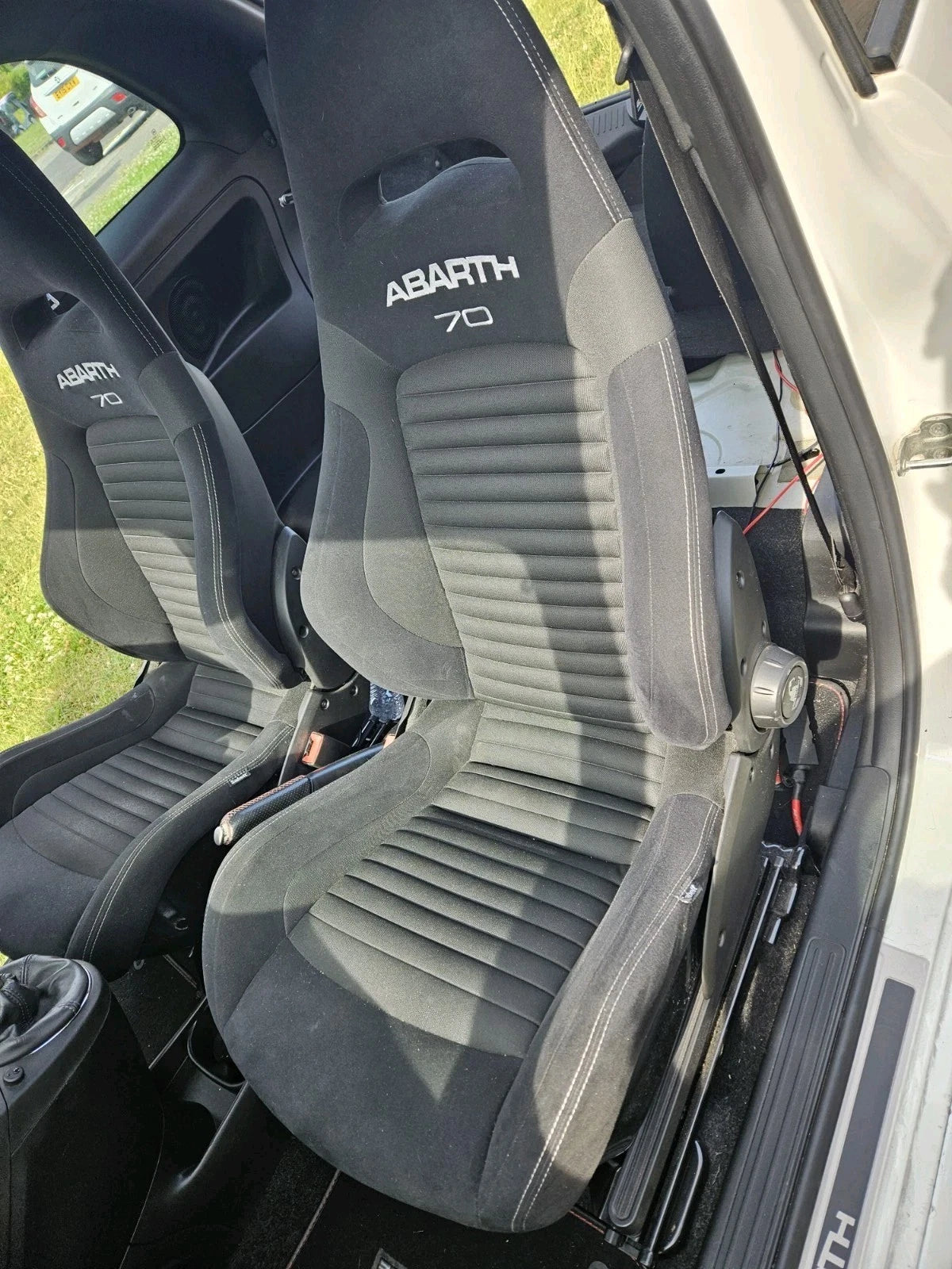 Used Genuine Abarth Sabelt 70 GT Alcantara Front Seats Only - Abarth Tuning