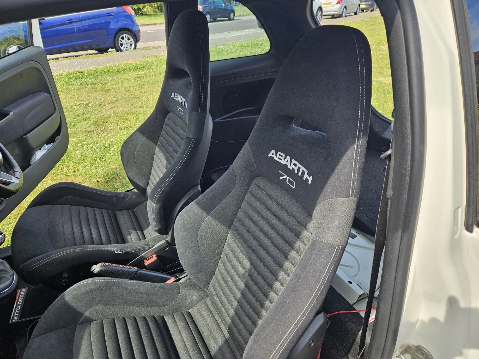 Used Genuine Abarth Sabelt 70 GT Alcantara Front Seats Only - Abarth Tuning