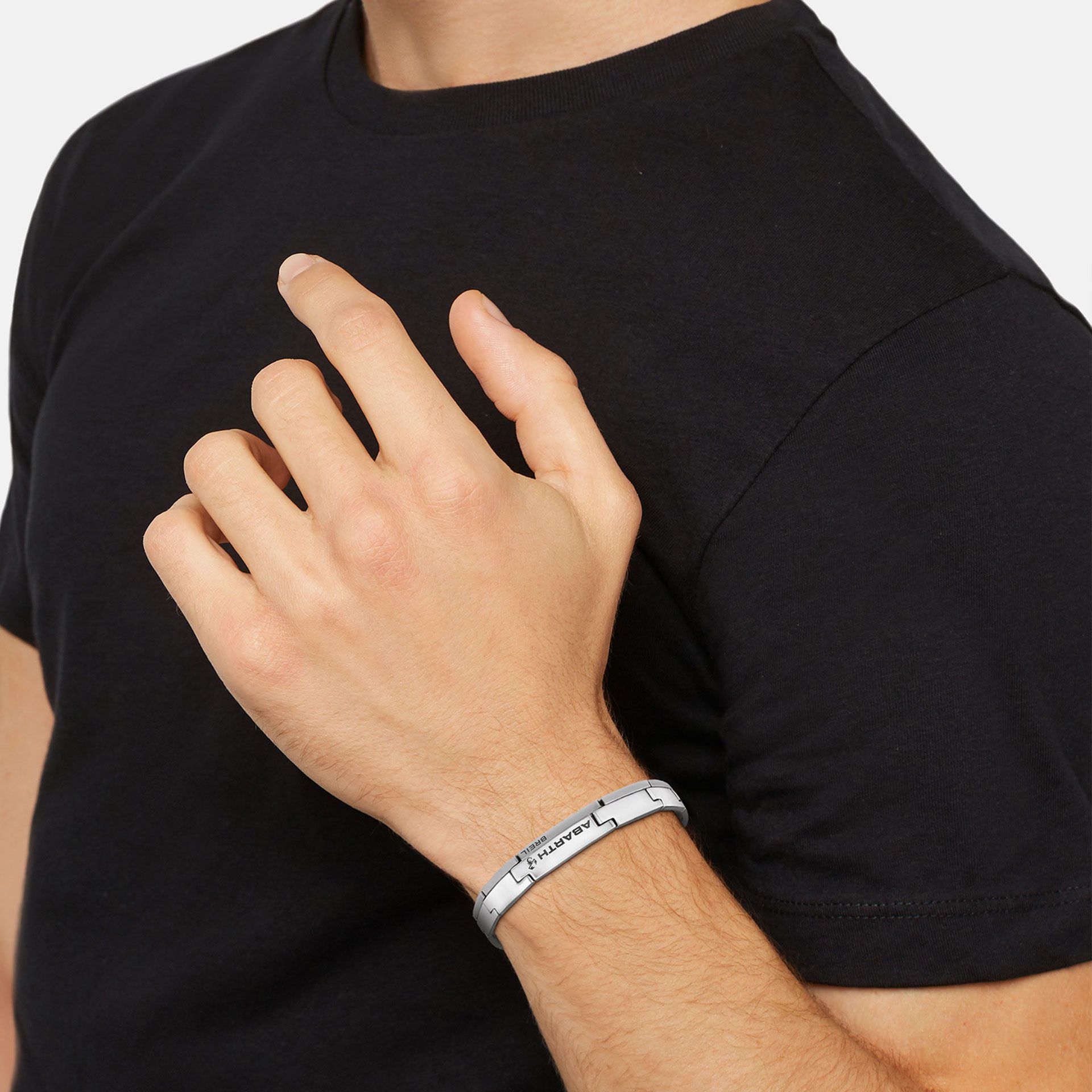 Genuine Abarth Polished Steel Bracelet With Abarth Logo - Abarth Tuning