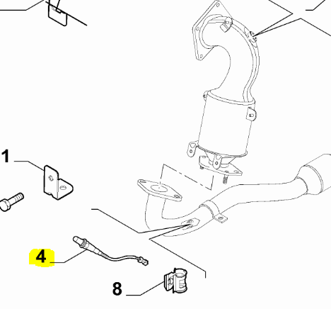 Genuine Abarth Post Cat Lambda Sensor - 500 Abarth - With Euro 6 Emissions - Abarth Tuning