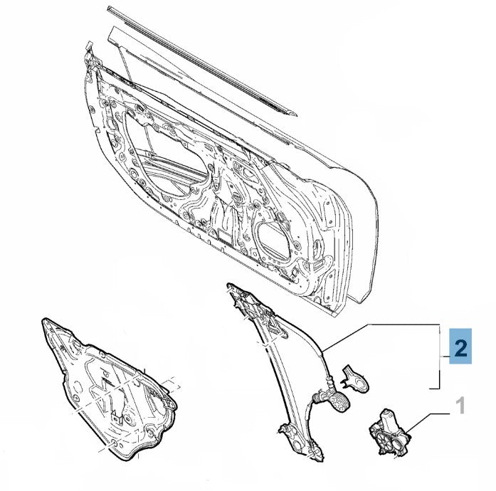 Genuine Abarth Window Regulator, Offside - Abarth 124 - Abarth Tuning