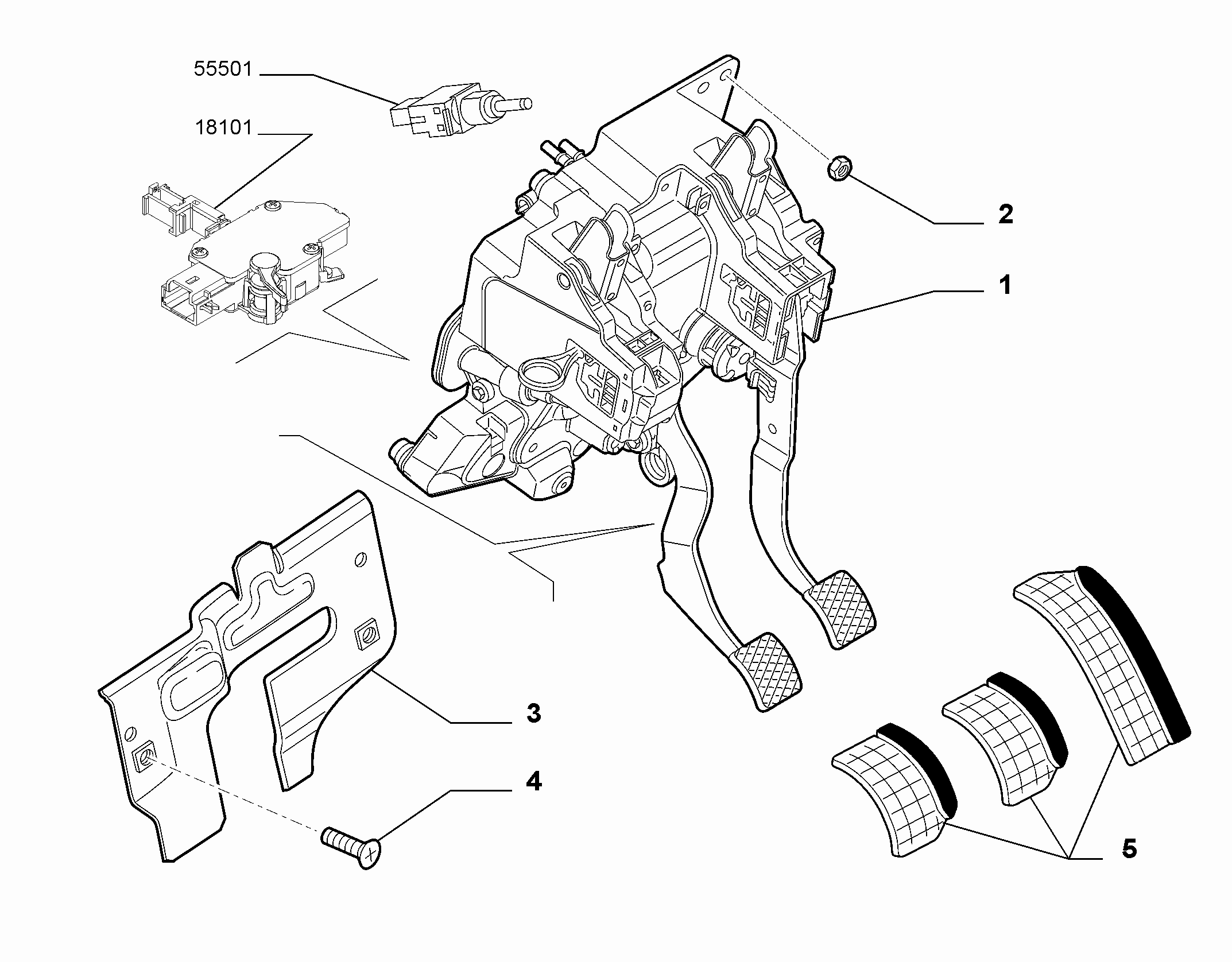 Genuine Abarth Alloy Pedals - Punto Evo Abarth (LHD) - Abarth Tuning