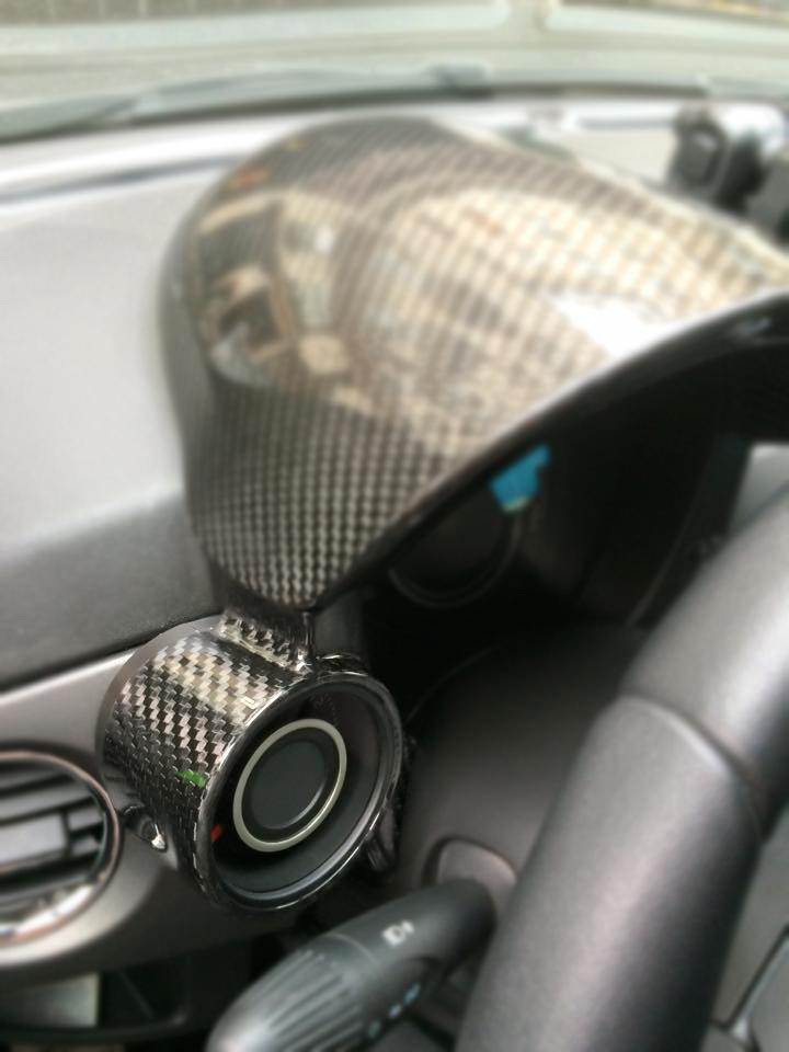 Abarth 500 / 595 / 695 Boost Gauge Cover Car - Carbon Fibre - Carbon Fibre - Abarth Tuning