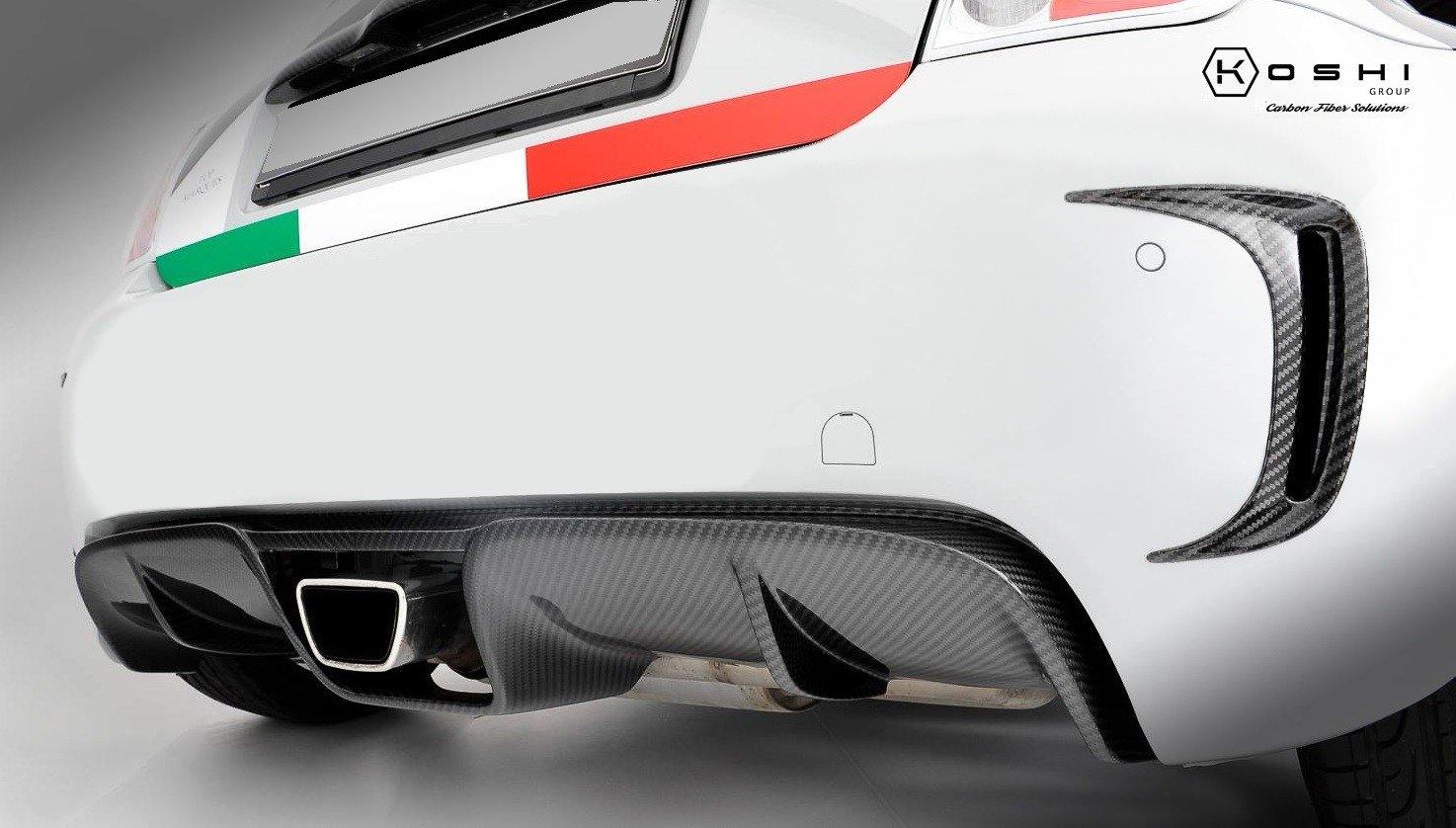 Abarth 500 / 595 / 695 Central Exhaust Diffuser - Carbon Fibre - Abarth Tuning