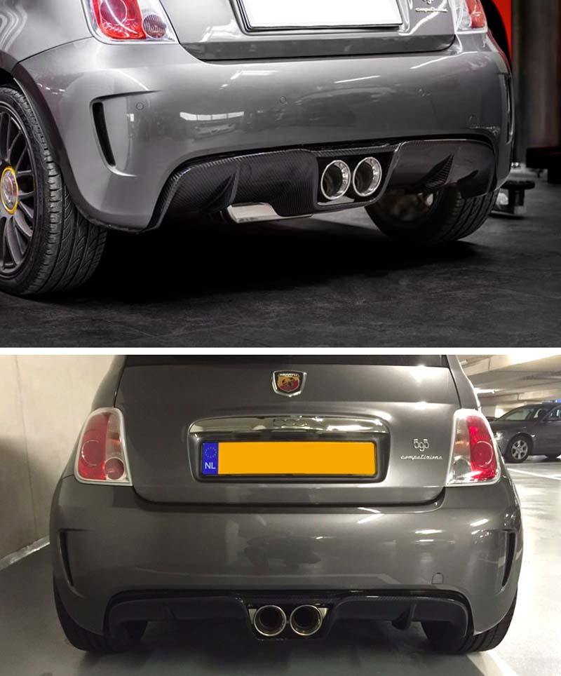 Abarth 500 / 595 / 695 Central Exhaust Diffuser - Carbon Fibre - Abarth Tuning