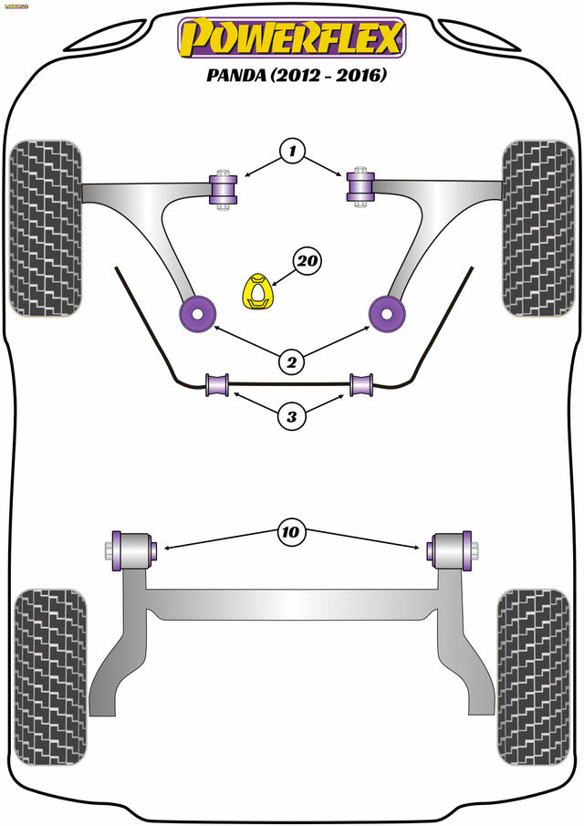 Abarth 500 USA Powerflex Rear Beam Bush - Abarth Tuning