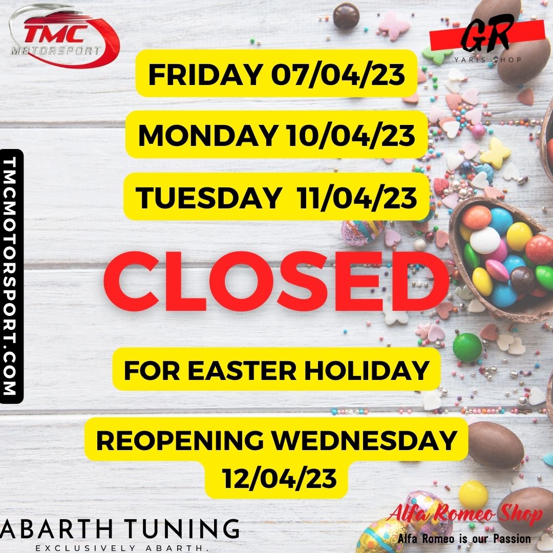 Closed for Easter Holiday - 07/04/23 - 11/04/23