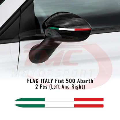Abarth 500/595/695 Tricolore Italian Stripes Sticker Strips for Mirrors
