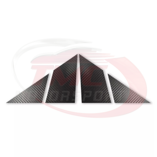 Abarth 500 / 595 / 695 Carbon Fibre Look Front Pillar Cover Stickers - Abarth Tuning