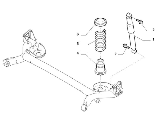 Genuine Abarth Upper Bolt, Rear Suspension - 500 Abarth - Abarth Tuning