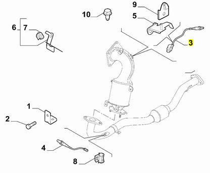 Genuine Abarth Pre Cat Lambda Sensor - 500 Abarth - With Euro 6 Emissions - Abarth Tuning