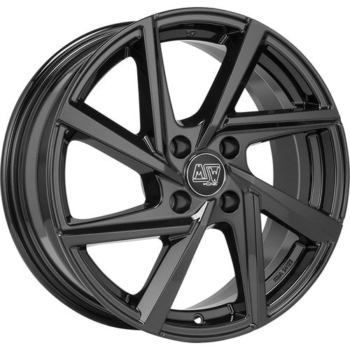 17" Msw 80-4 By Oz Racing Gloss Black Set Of 4 Alloy Wheels 17x7 Et37 Pcd 4x100 For Abarth 500 / 595 / 695 - Abarth Tuning
