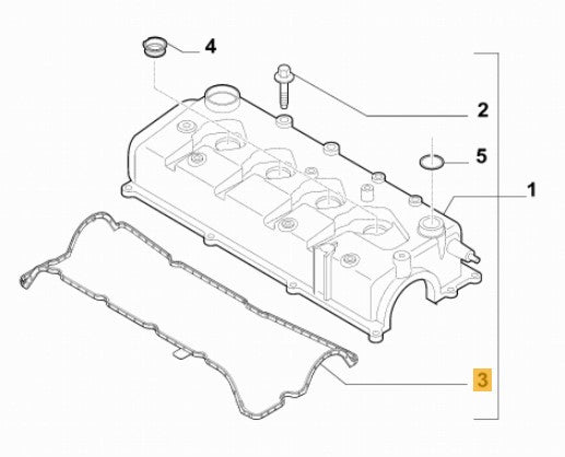 Genuine Abarth Cam Gasket For Abarth, Alfa Romeo, Jeep 1.4 Multiair Engines