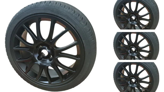 Genuine Abarth 17" Matt Black Alloy Wheel & Tyre Kit - 500 Abarth