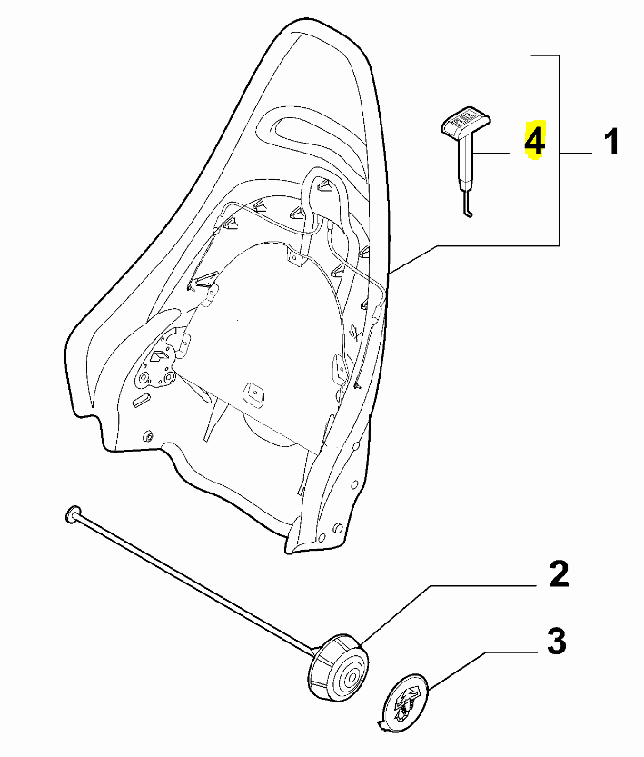 Genuine Abarth Seat Pull Handle for Sabelt Seat - Abarth Tuning