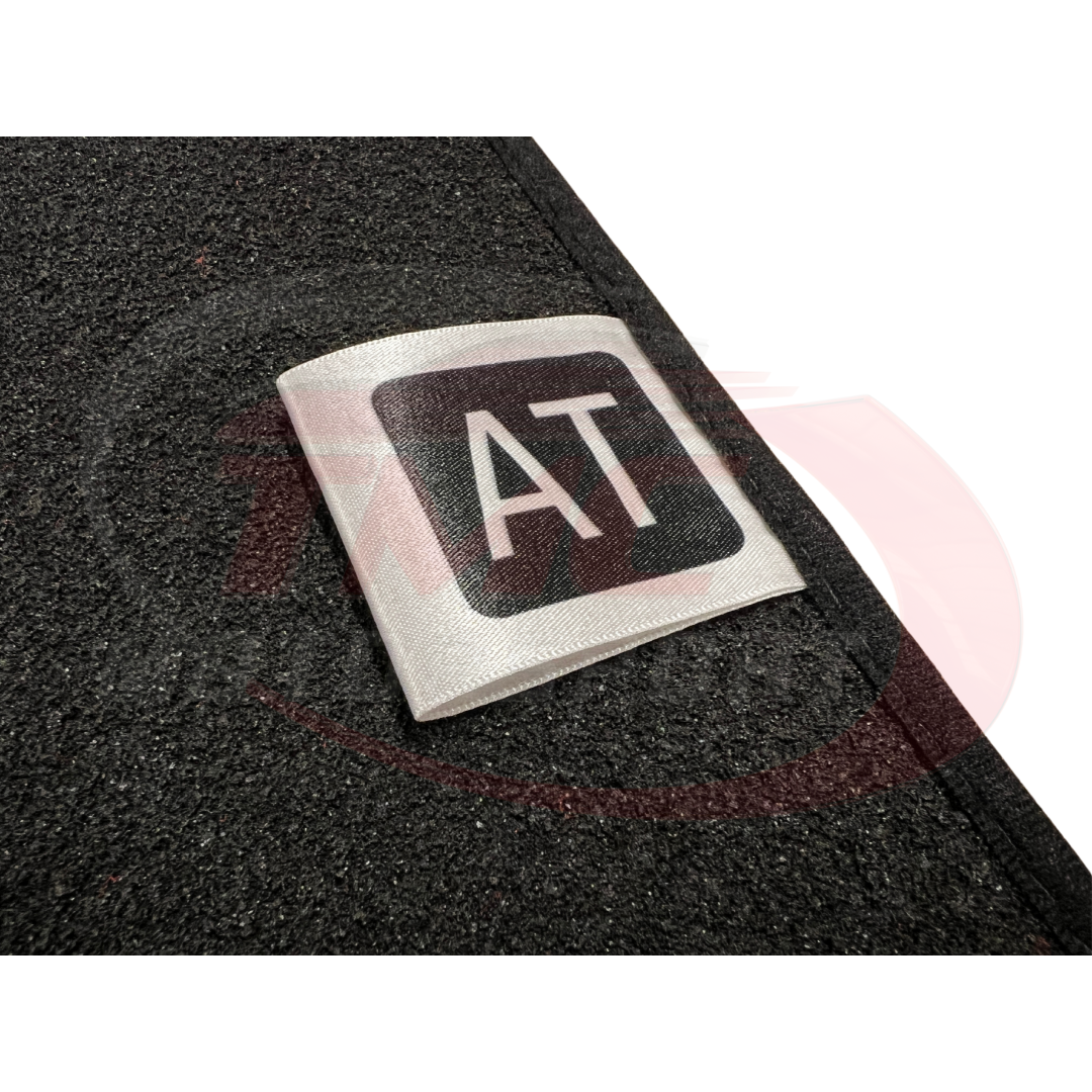 Abarth 500/595/695 Carpet Mats with Coloured Border - Right Hand Drive - Black or Red