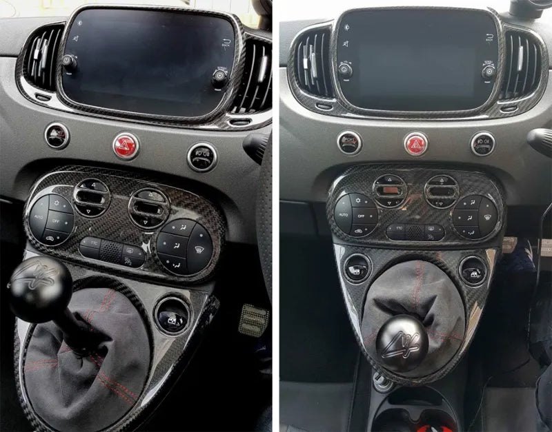 Marco del controlador del interruptor de la ventana Abarth 500 / 595 / 695 - Fibra de carbono