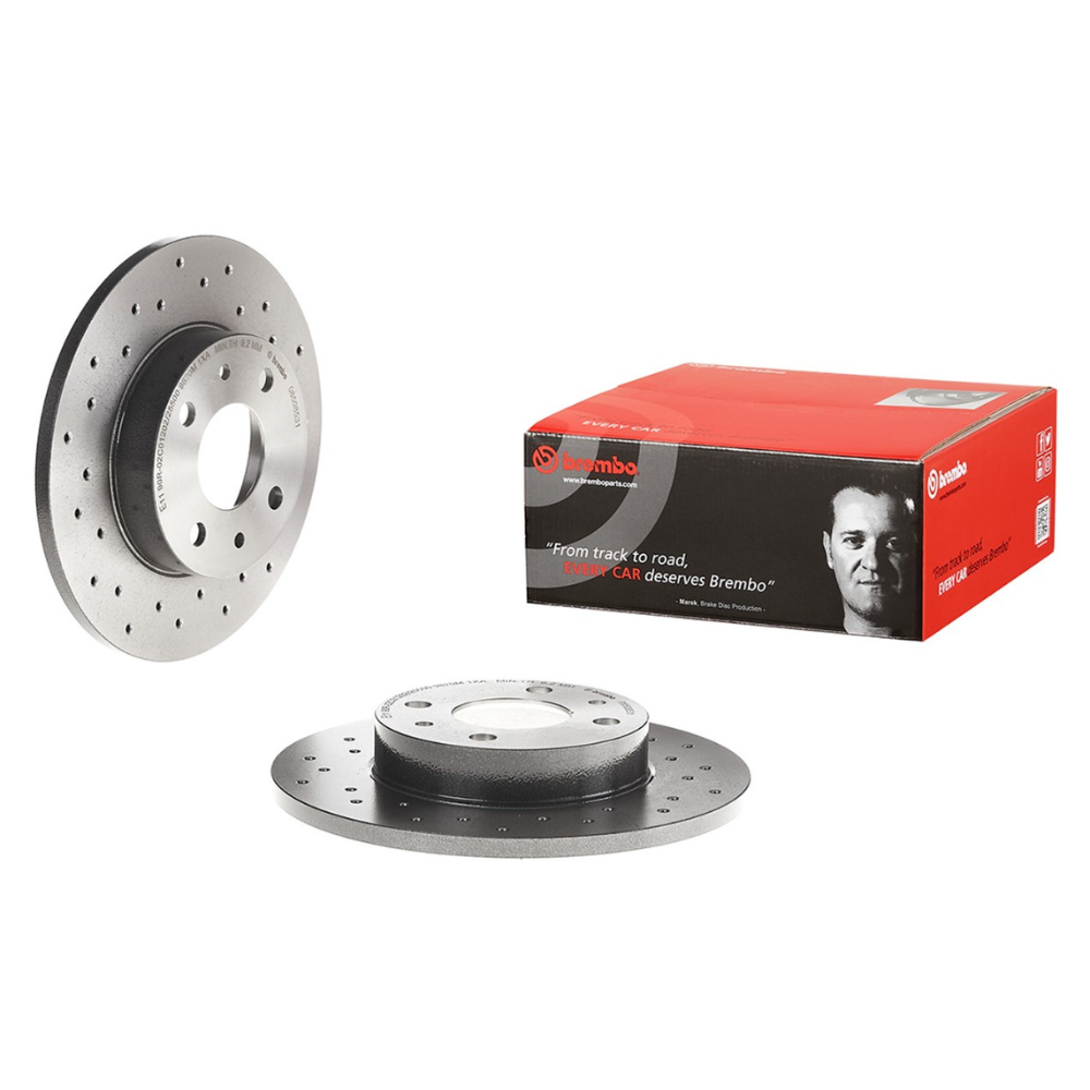 Abarth Brake Discs Drilled, Rear - Pair - 500 Abarth - Abarth Tuning