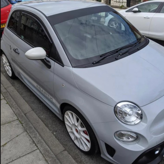Abarth 500 / 595 / 695 Pre-Cut, Easy Fit Plain Sunstrip - Essential Squeegee Included - Abarth Tuning