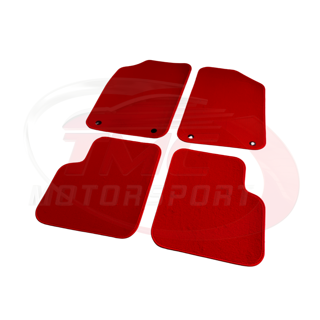 Abarth 500/595/695 Carpet Mats without Coloured Border - Right Hand Drive - Black or Red