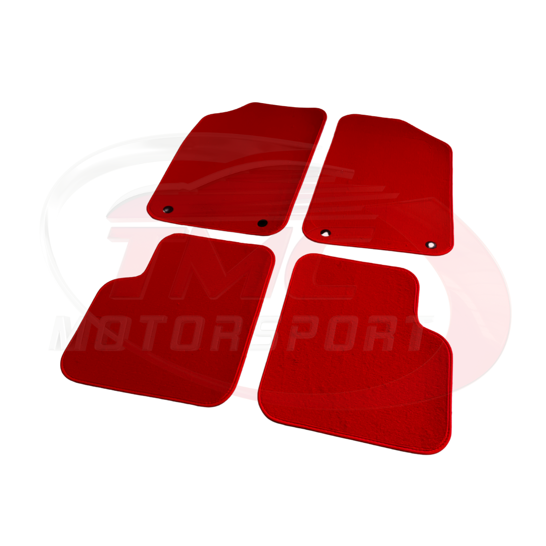 Abarth 500 / 595 / 695 Carpet Mats without Coloured Border - Right Hand Drive - Black or Red - Abarth Tuning