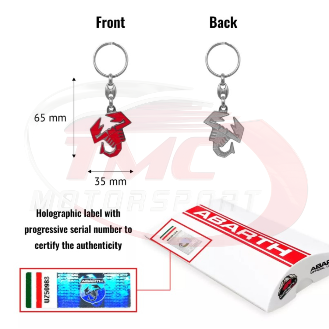 Abarth Keyring – Vintage Style Car Keychain / Portachiavi (421-A002)