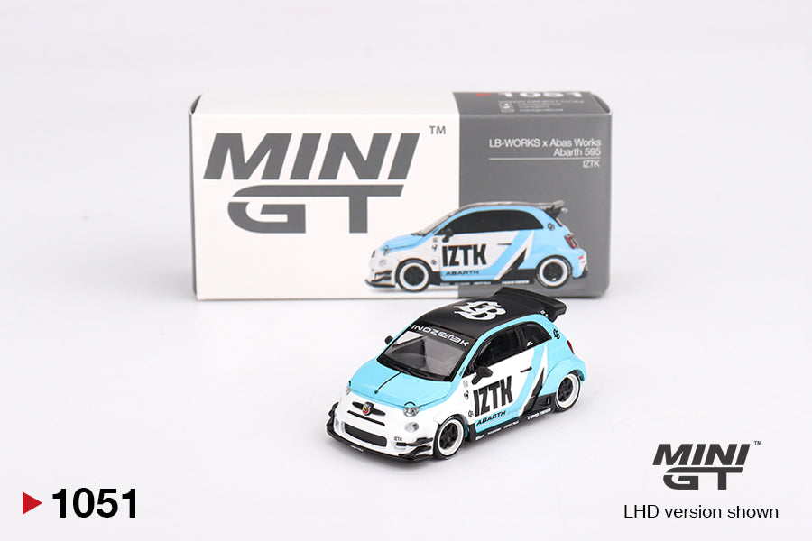 Mini GT Abarth Model Car - Abarth 595 LB-Works x Abas Works IZTK