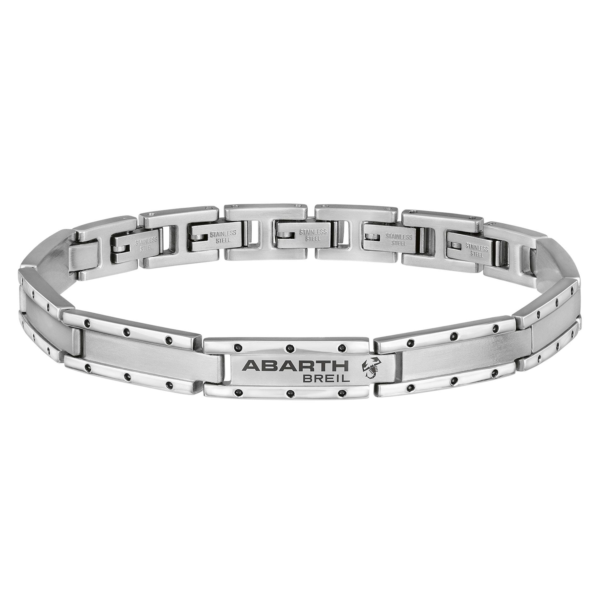 Genuine Abarth Brushed Steel Bracelet With Abarth Logo - Abarth Tuning