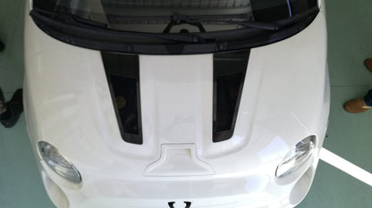 Abarth 500/595 Biposto Style REPLICA BONNET WITH OPTIONAL VENTS - Cadamuro