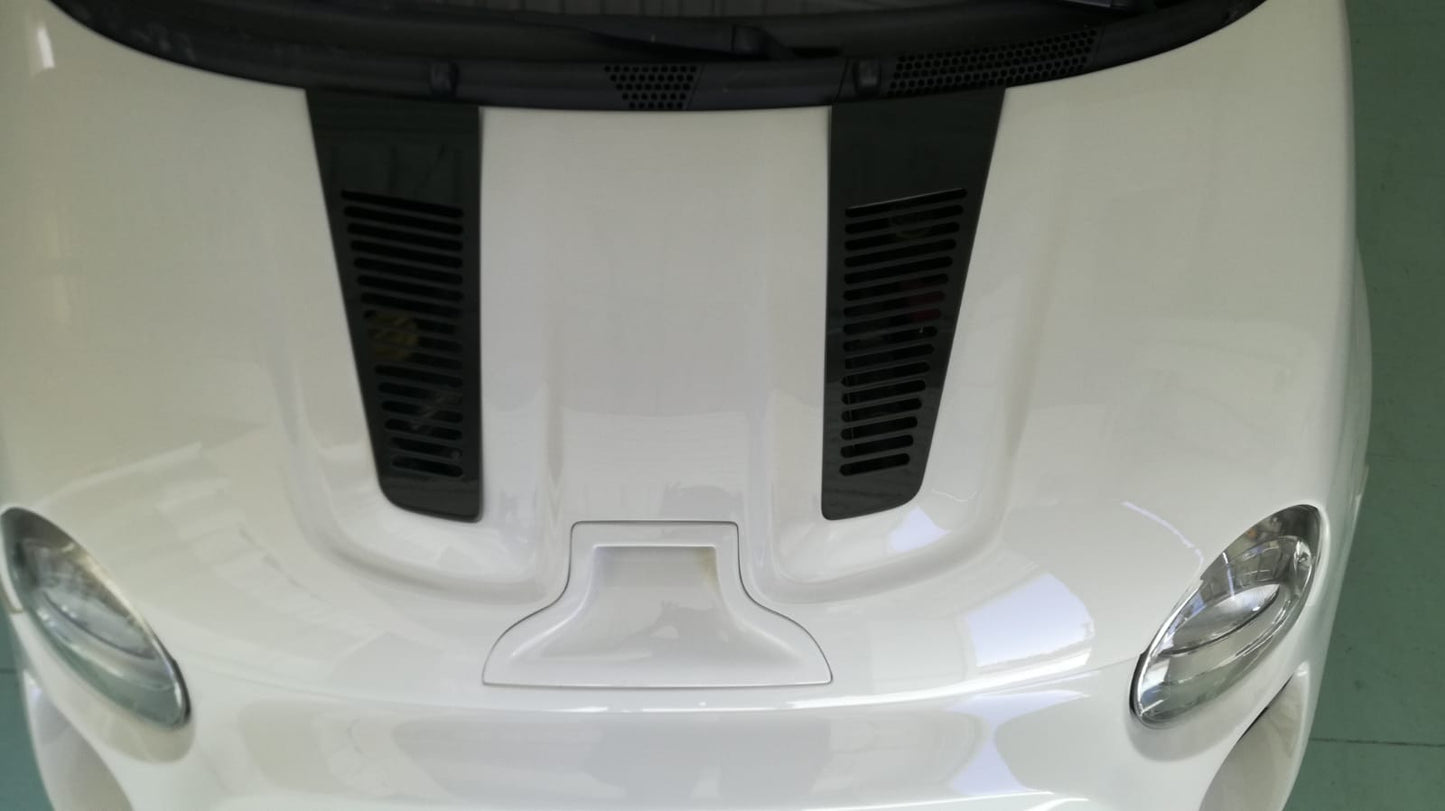 Abarth 500 / 595 / 695 Biposto Style REPLICA BONNET WITH OPTIONAL VENTS - Cadamuro - Abarth Tuning