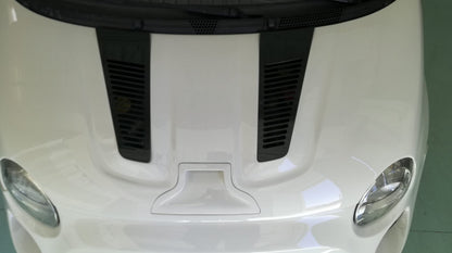 Abarth 500/595 Biposto Style REPLICA BONNET WITH OPTIONAL VENTS - Cadamuro