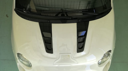 Abarth 500/595 Biposto Style REPLICA BONNET WITH OPTIONAL VENTS - Cadamuro